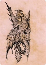 Ancient Brass Dragon // Ancient Brass Dragon (ACLB-049) - Battle for Baldur's Gate Art Series (Borderless) Foil