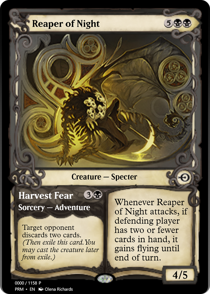 Reaper of Night // Harvest Fear (PRM-78770) - Magic Online Promos
