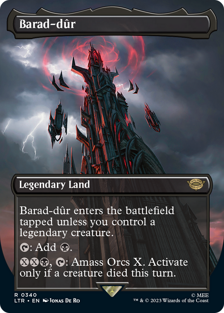 Barad-dur (0340) (Borderless) (LTR-340) - The Lord of the Rings: Tales of Middle-earth (Borderless) Foil