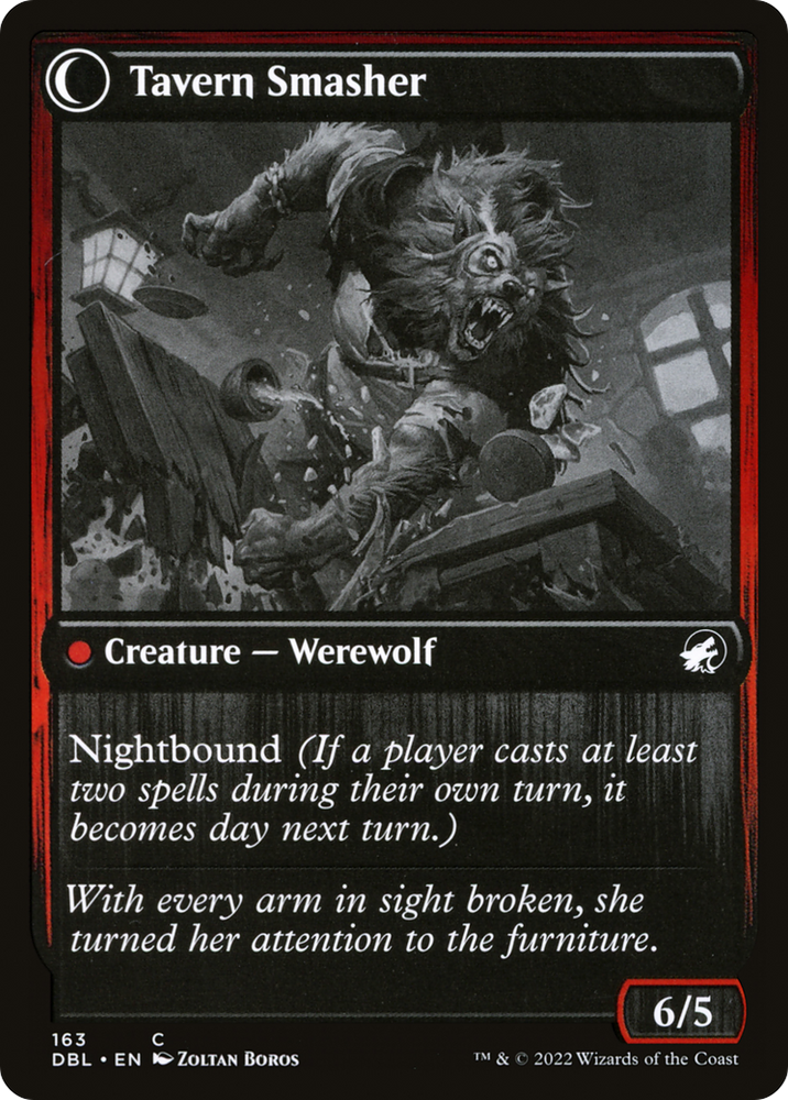 Tavern Ruffian (DBL-163) - Innistrad: Double Feature: (Double Faced Transform) Foil
