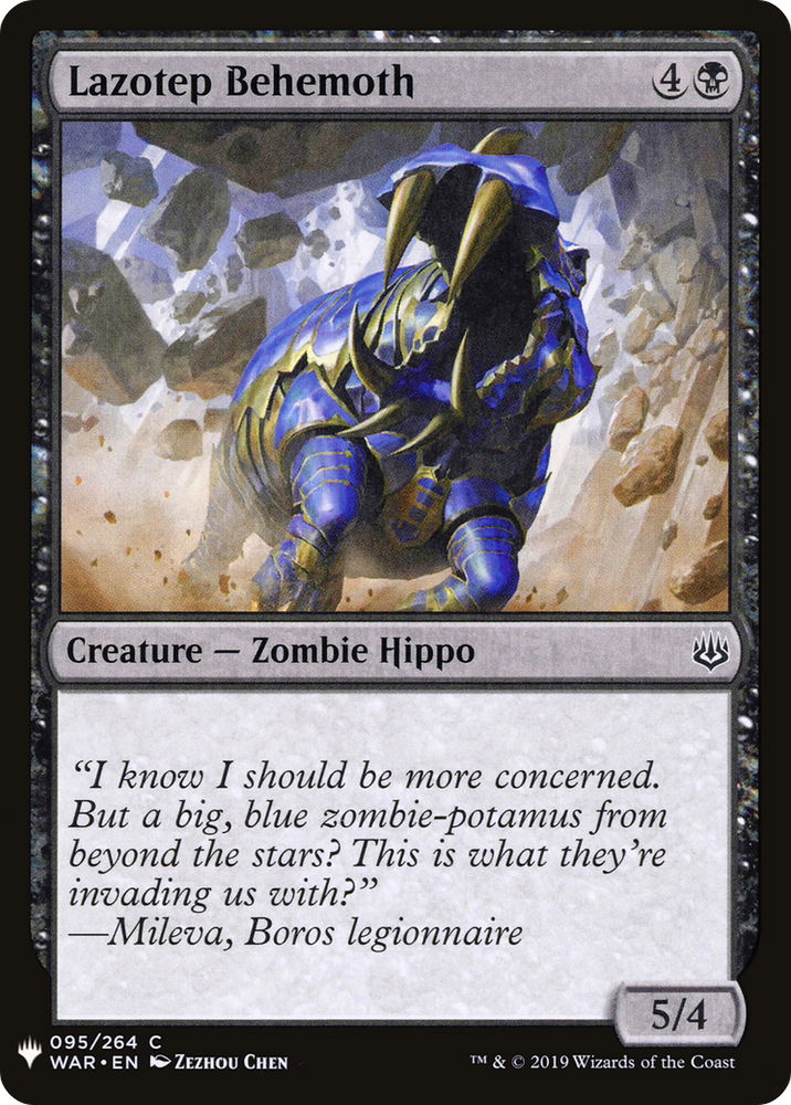 Lazotep Behemoth (LIST-WAR-95) - The List