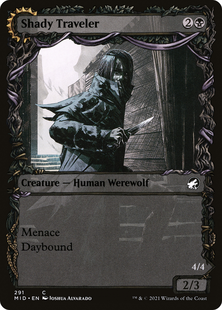 Shady Traveler (Showcase) (MID-291) - Innistrad: Midnight Hunt: (Showcase, Double Faced Transform)