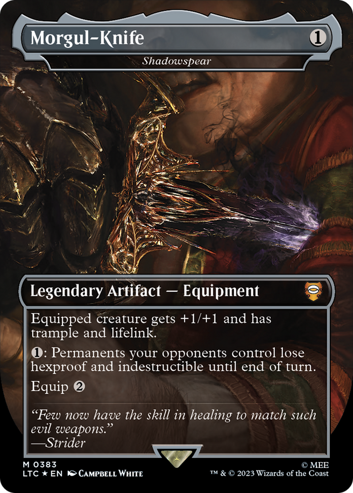 Morgul-Knife - Shadowspear (Surge Foil) (LTC-383) - Tales of Middle-earth Commander / Morgul-Knife (Borderless) Foil