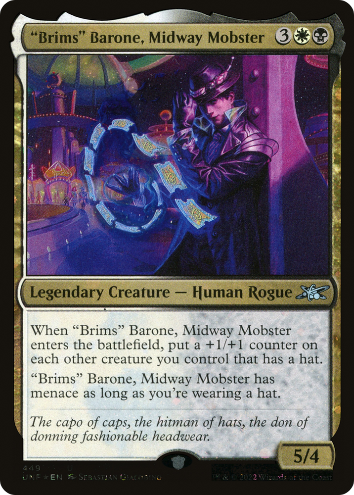 "Brims" Barone, Midway Mobster (Galaxy Foil) (UNF-449) - Unfinity Foil