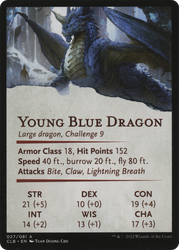 Young Blue Dragon // Young Blue Dragon (ACLB-027) - Battle for Baldur's Gate Art Series (Borderless) Foil