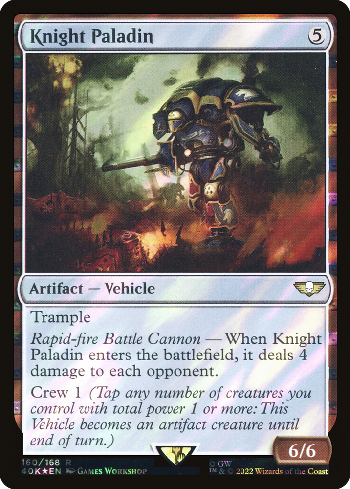 Knight Paladin (Surge Foil) (40K-160★) - Warhammer 40,000 Commander Foil