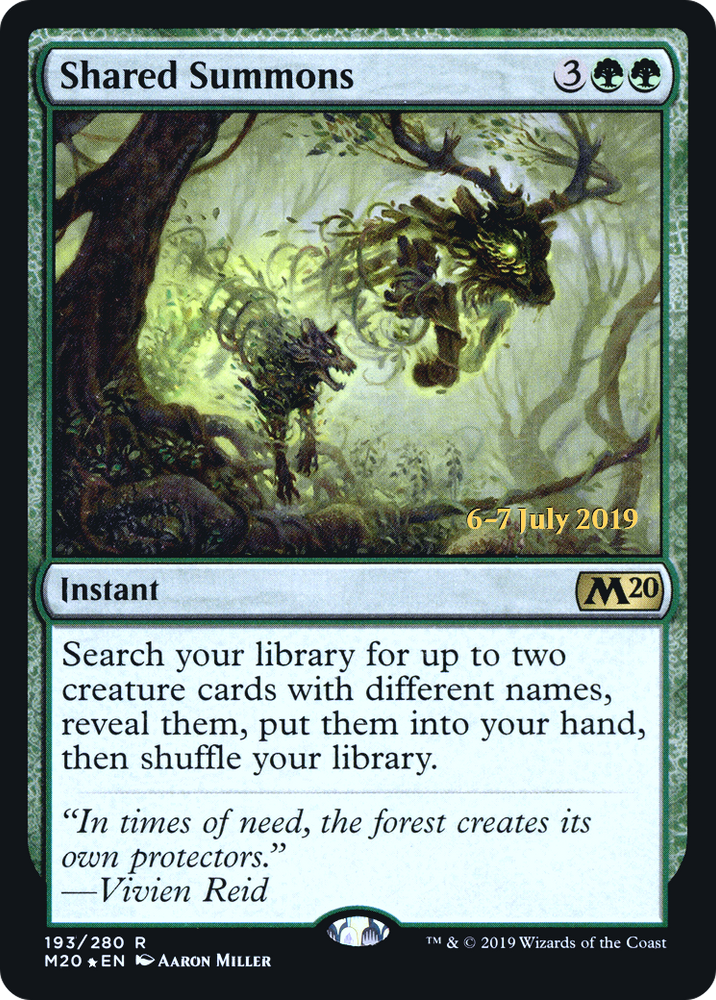 Shared Summons (PRE-193S) - Core Set 2020 Promos Foil
