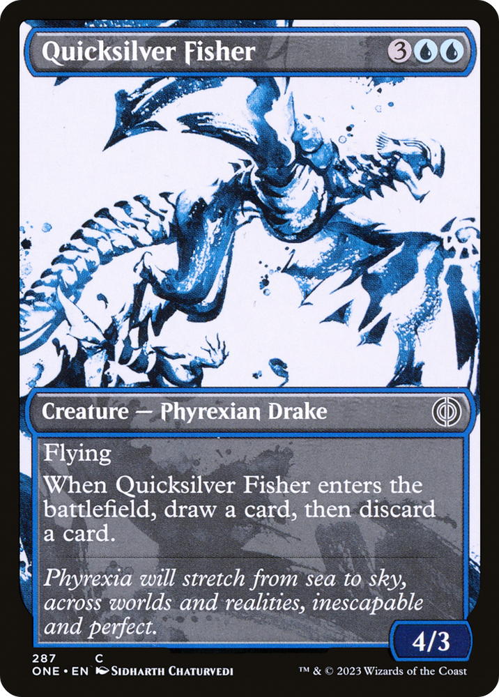 Quicksilver Fisher (Showcase) (ONE-287) - Phyrexia: All Will Be One: (Showcase)