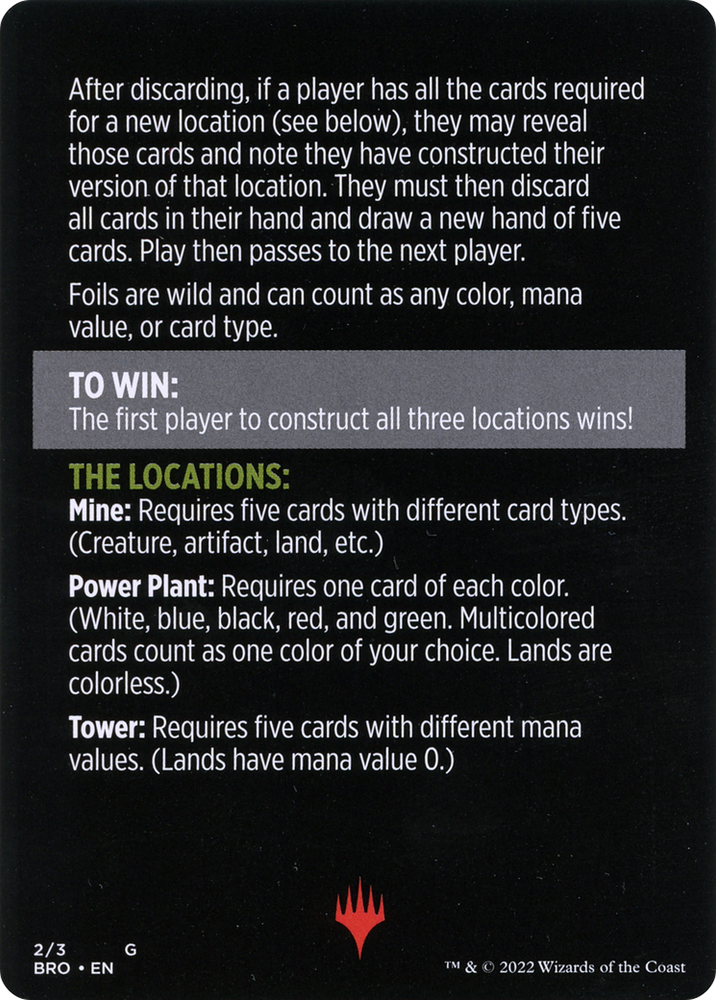 Urza's Blueprints (minigame) // Urza's Blueprints (cont'd) (MBRO-002) - The Brothers' War Minigames Foil