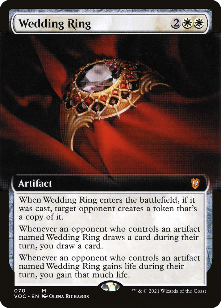 Wedding Ring (Extended Art) (VOC-070) - Crimson Vow Commander: (Extended Art)