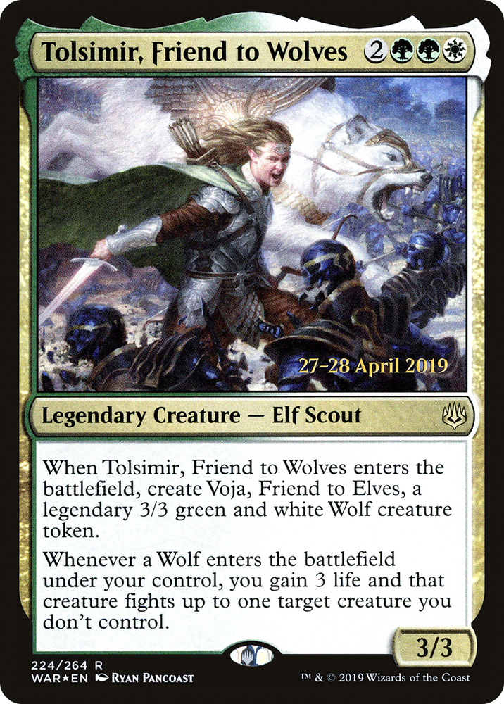 Tolsimir, Friend to Wolves (PRE-224) - War of the Spark Promos Foil