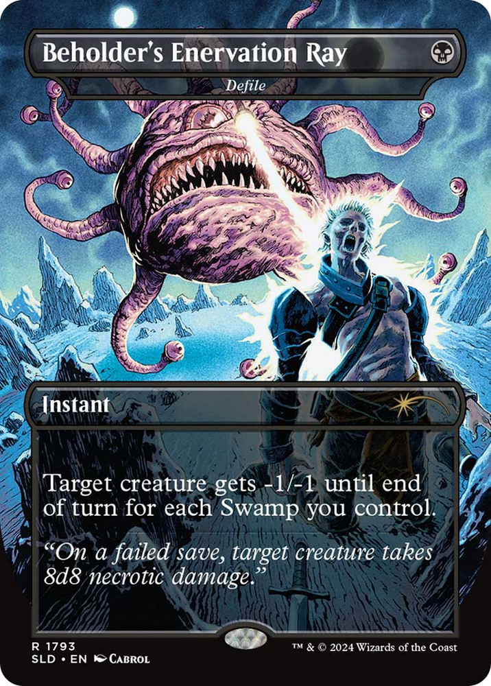 Defile (SLD-1793) - Secret Lair Drop / Beholder's Enervation Ray (Borderless)
