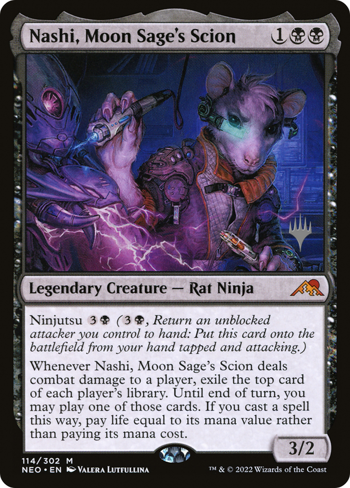 Nashi, Moon Sage's Scion (PPNEO-114P) - Kamigawa: Neon Dynasty Promos Foil
