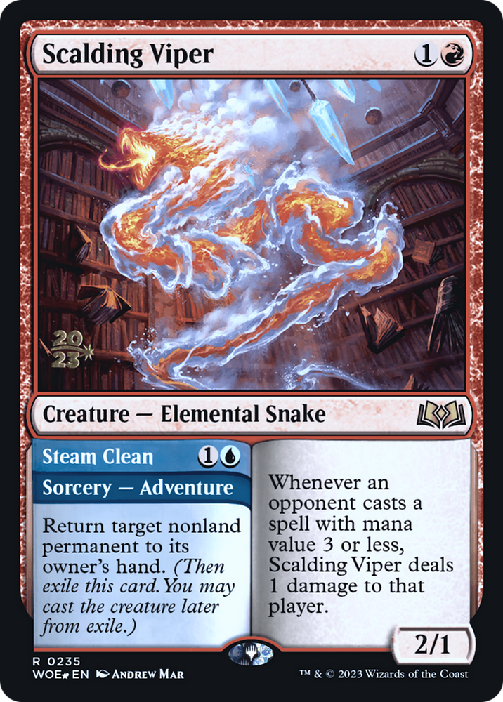Scalding Viper (PRE-235) - Wilds of Eldraine Promos Foil