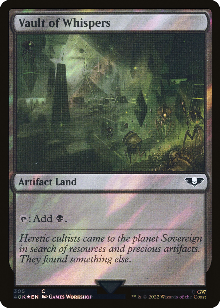 Vault of Whispers (Surge Foil) (40K-305★) - Warhammer 40,000 Commander Foil