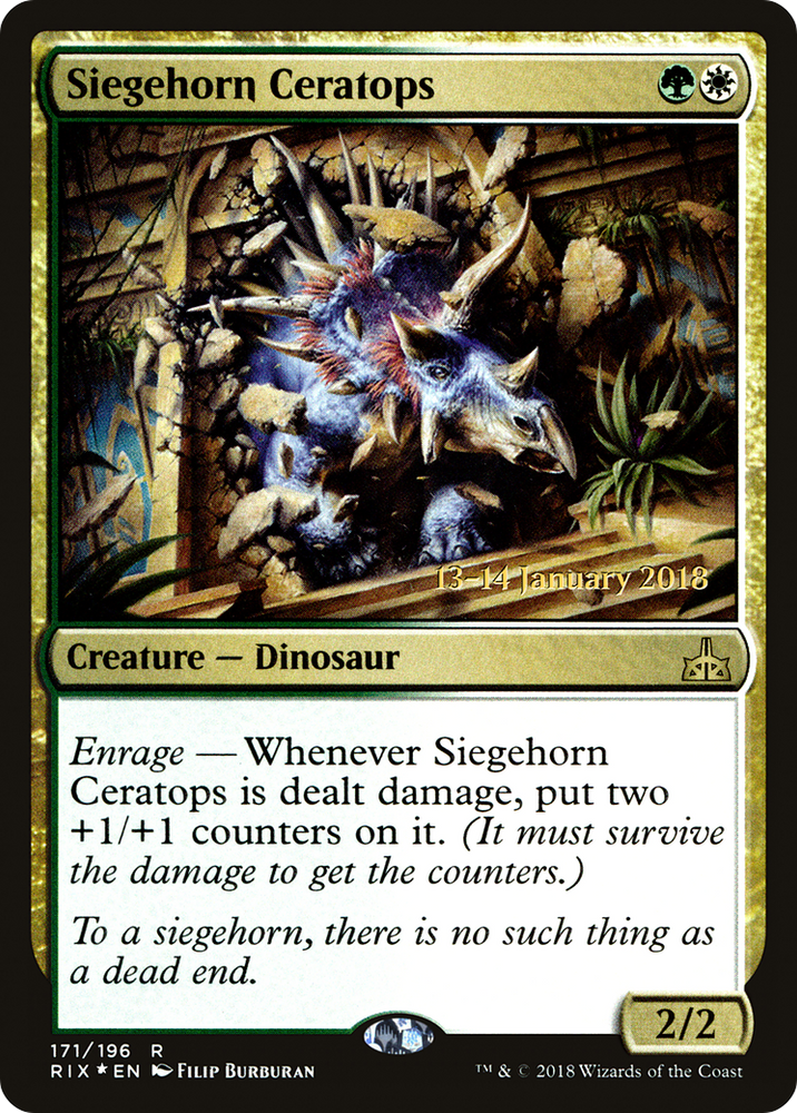 Siegehorn Ceratops (PRE-171) - Rivals of Ixalan Promos Foil