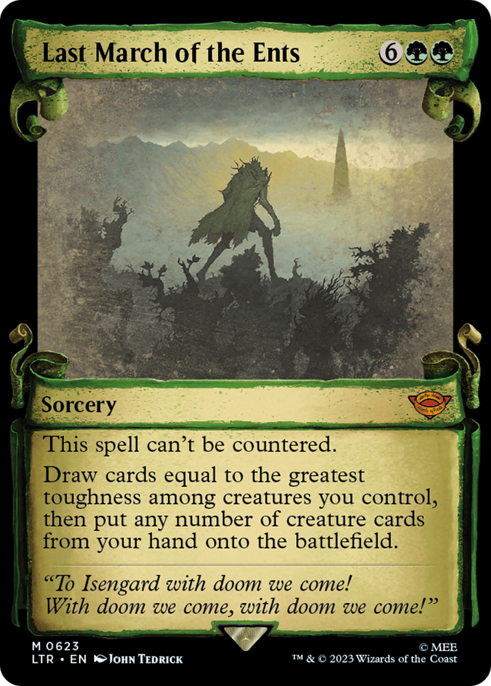 Last March of the Ents (Showcase Scrolls) (LTR-623) - The Lord of the Rings: Tales of Middle-earth: (Showcase) Foil