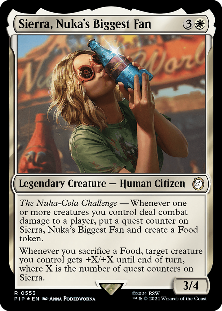 Sierra, Nuka's Biggest Fan (Surge Foil) (PIP-553) - Fallout Foil