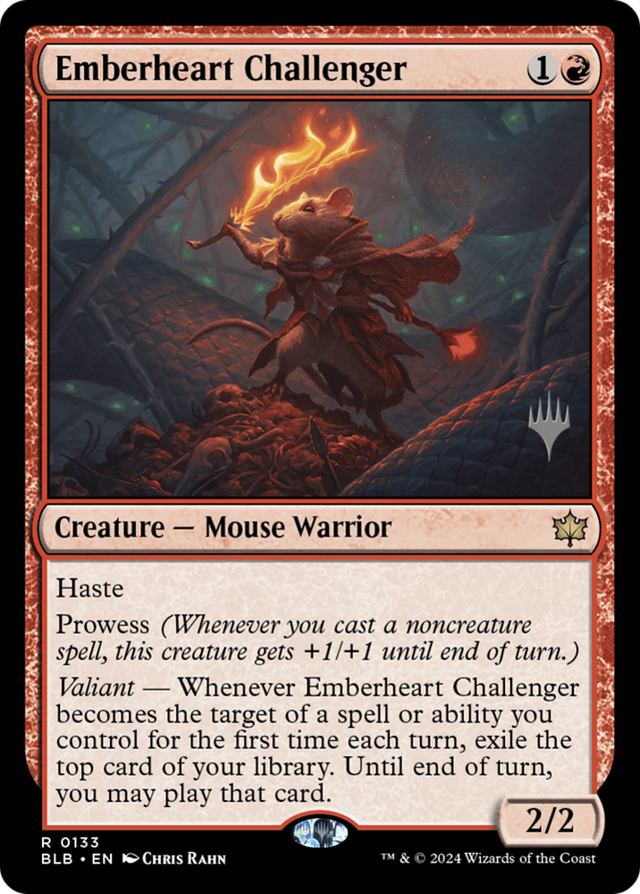 Emberheart Challenger (PPBLB-133) - Bloomburrow Promos Foil
