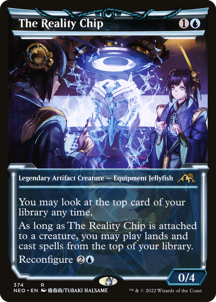 The Reality Chip (Showcase) (NEO-374) - Kamigawa: Neon Dynasty: (Showcase) Foil
