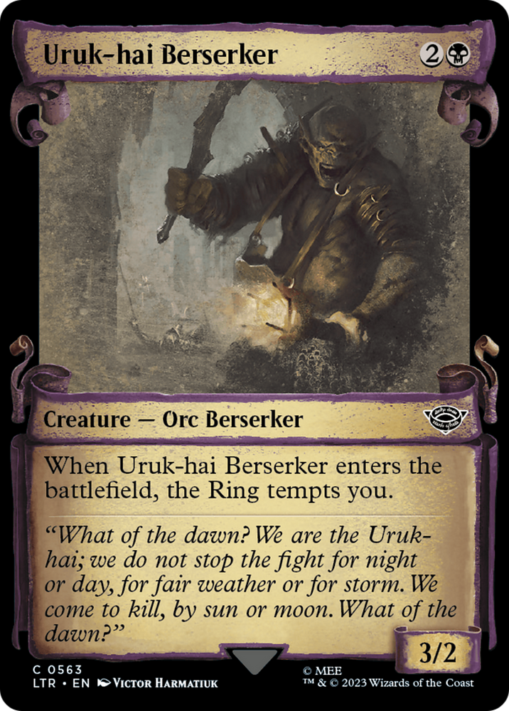 Uruk-hai Berserker (Showcase Scrolls) (LTR-563) - The Lord of the Rings: Tales of Middle-earth: (Showcase)