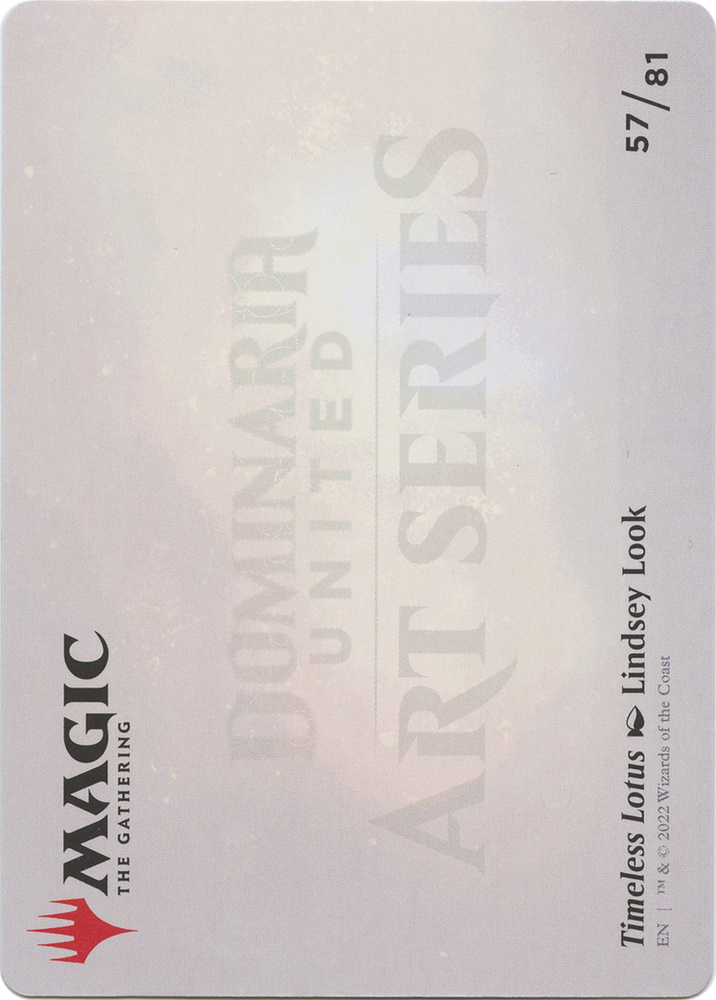 Timeless Lotus // Timeless Lotus (ADMU-057) - Dominaria United Art Series (Borderless) Foil