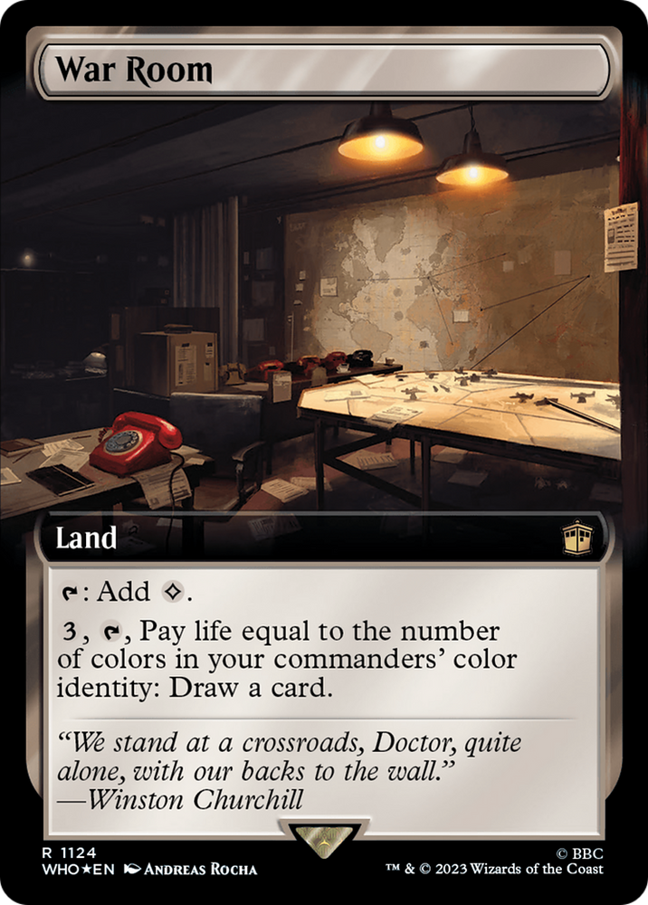 War Room (Extended Art) (Surge Foil) (WHO-1124) - Doctor Who: (Extended Art) Foil
