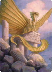 Ancient Gold Dragon // Ancient Gold Dragon (ACLB-005) - Battle for Baldur's Gate Art Series (Borderless) Foil