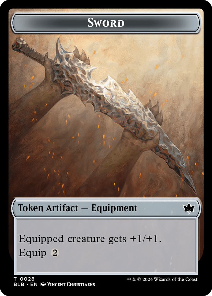 Sword (BLB-028) - Bloomburrow Tokens