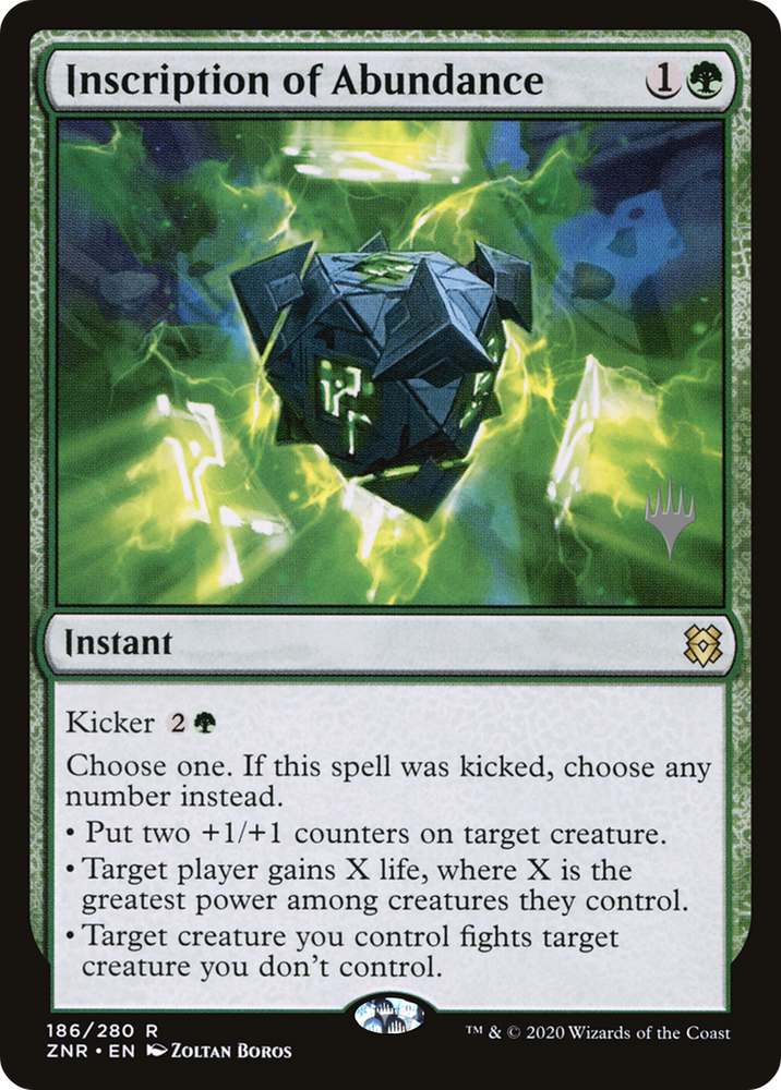 Inscription of Abundance (PPZNR-186P) - Zendikar Rising Promos