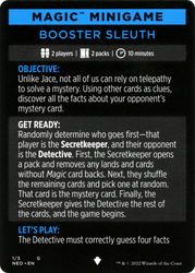 Booster Sleuth // Booster Sleuth (cont'd) (MNEO-001) - Kamigawa: Neon Dynasty Minigames Foil