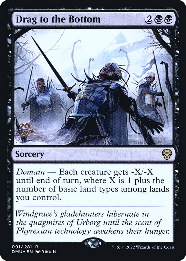 Drag to the Bottom (PRE-91S) - Dominaria United Promos Foil