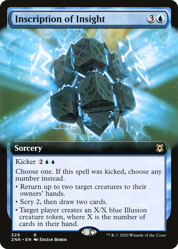 Inscription of Insight (Extended Art) (ZNR-329) - Zendikar Rising: (Extended Art) Foil