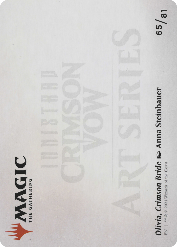 Olivia, Crimson Bride // Olivia, Crimson Bride (AVOW-065) - Crimson Vow Art Series (Borderless) Foil