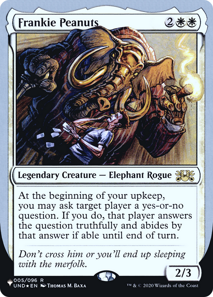 Frankie Peanuts (LIST-004) - The List (Unfinity Foil Edition) Foil