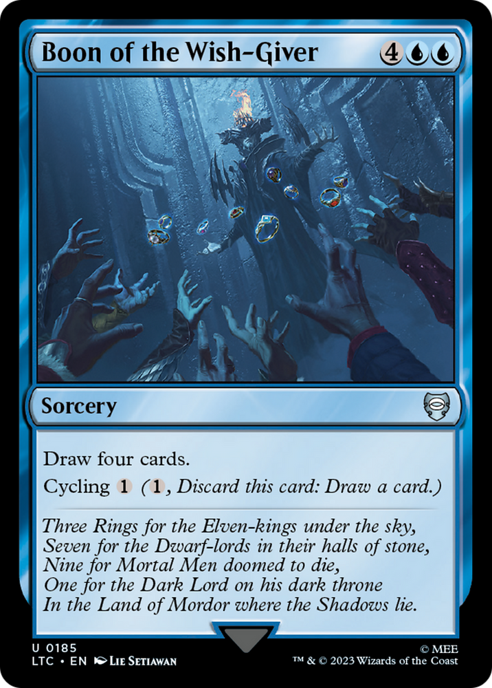 Boon of the Wish-Giver (LTC-185) - Tales of Middle-earth Commander