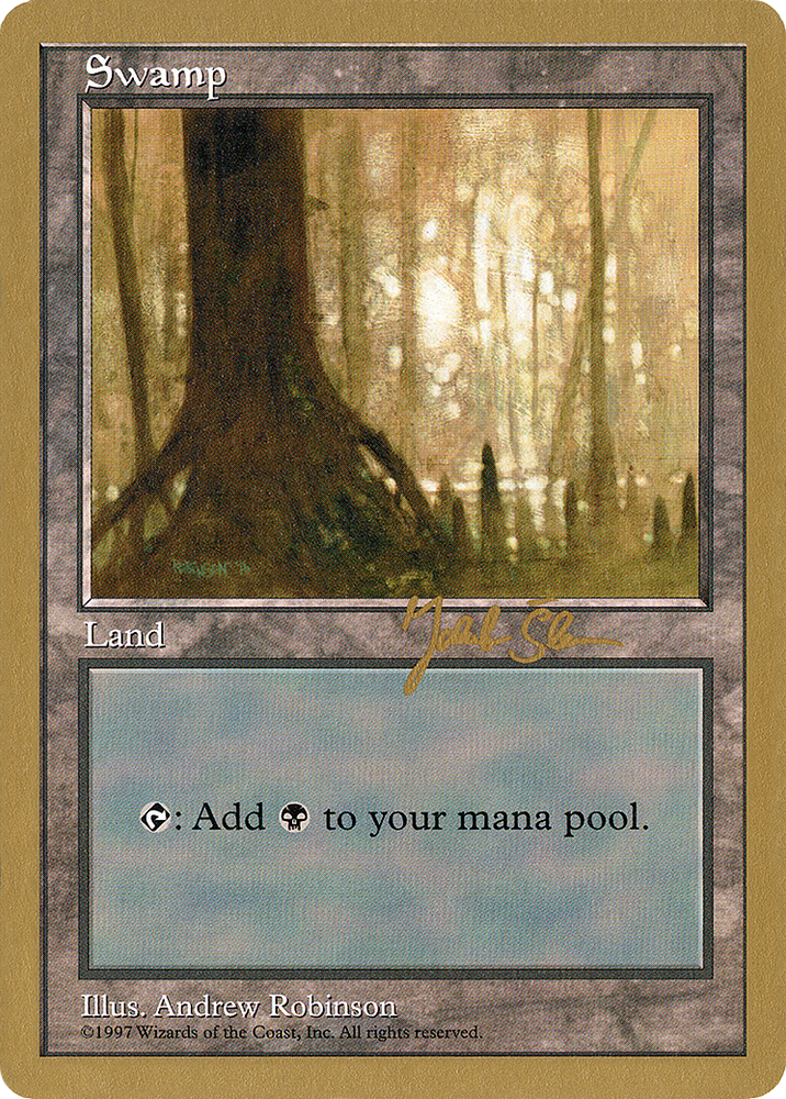 Swamp (445) - 1997 Jakub Slemr (5ED) (WCD-) - World Championship Decks 1997