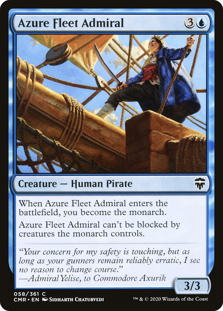 Azure Fleet Admiral (CMR-058) - Commander Legends