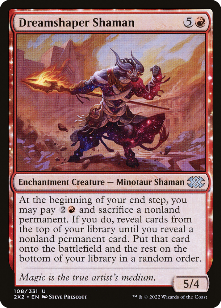 Dreamshaper Shaman (2X2-108) - Double Masters 2022: (enchantment)