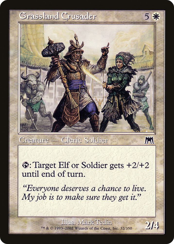 Grassland Crusader (ONS-032) - Onslaught Foil