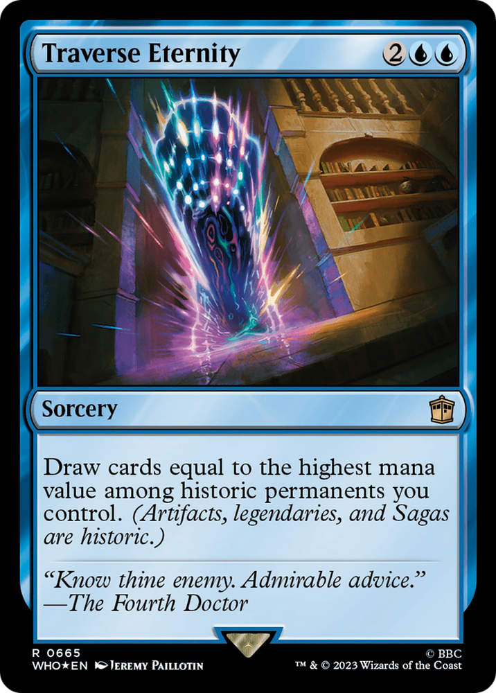 Traverse Eternity (Surge Foil) (WHO-665) - Doctor Who Foil