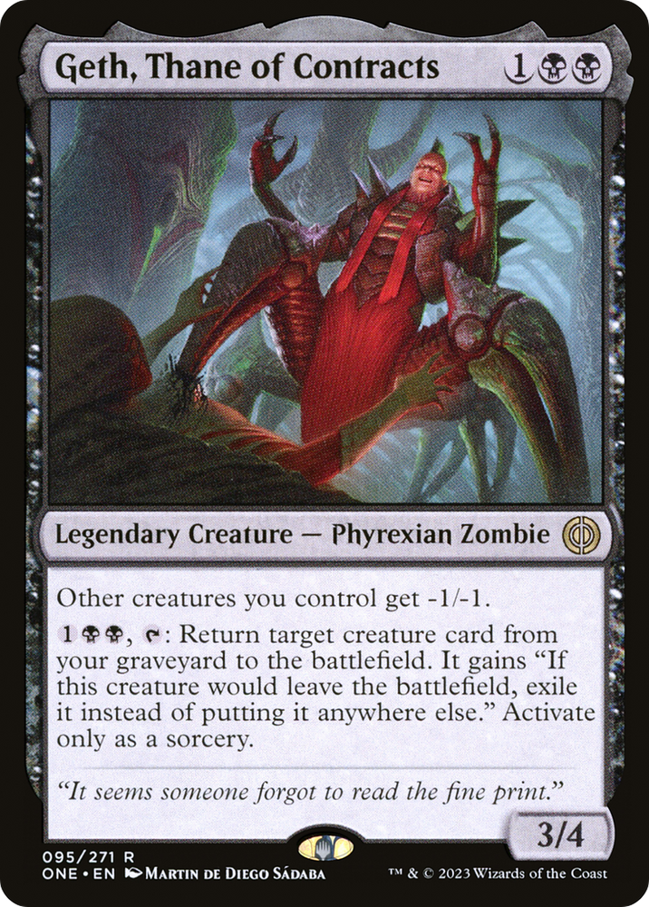 Geth, Thane of Contracts (ONE-095) - Phyrexia: All Will Be One Foil