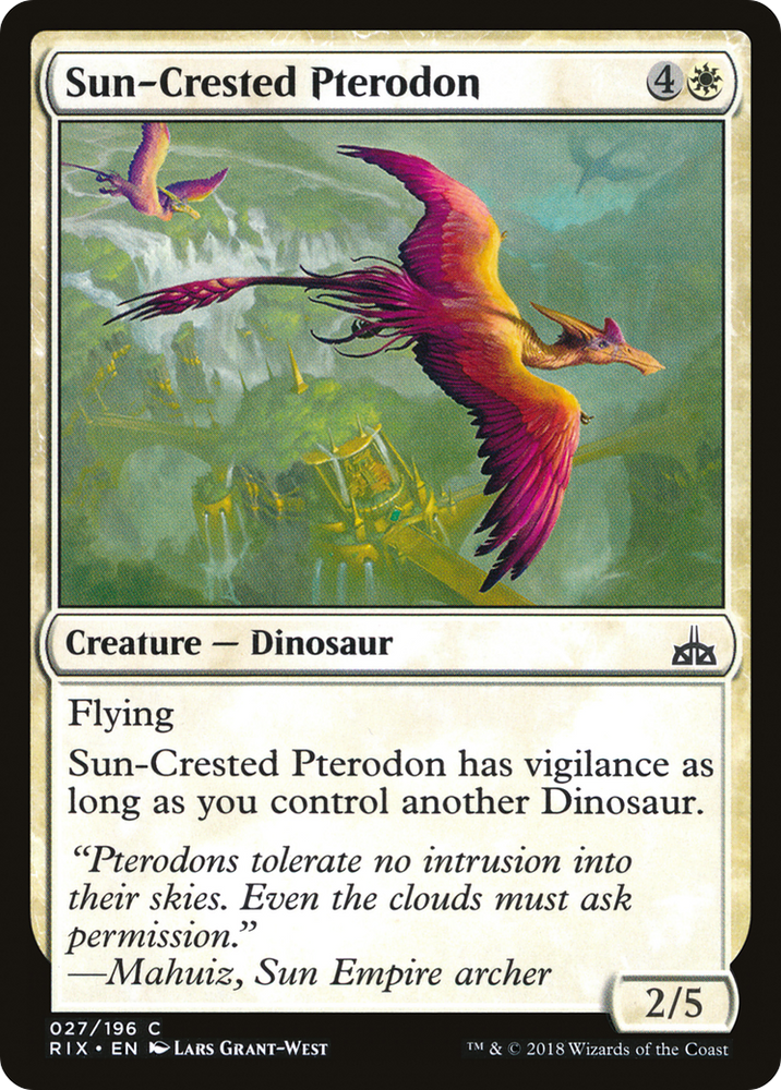 Sun-Crested Pterodon (RIX-027) - Rivals of Ixalan Foil