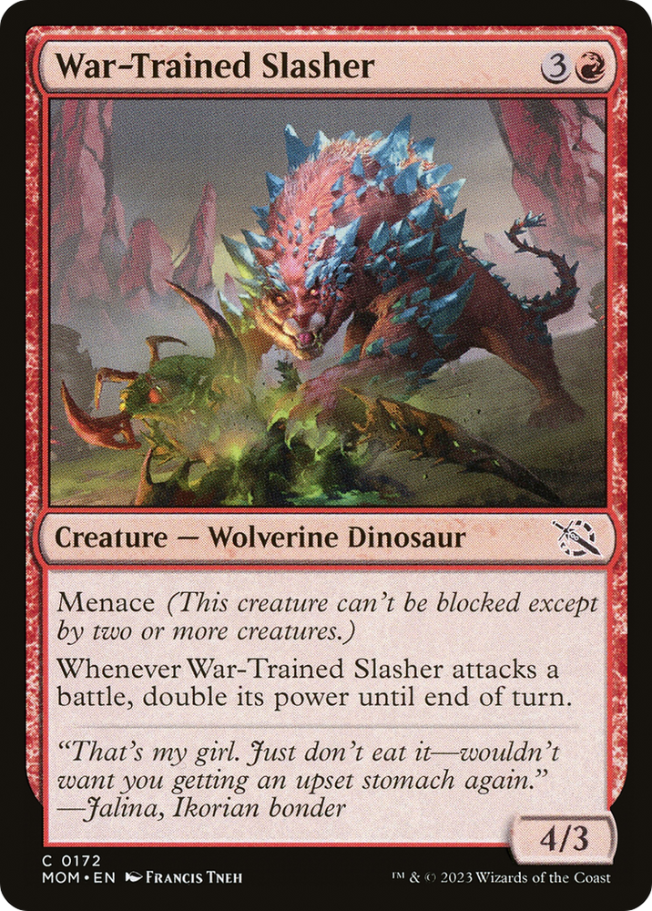 War-Trained Slasher (MOM-172) - March of the Machine Foil