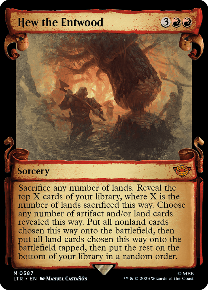 Hew the Entwood (Showcase Scrolls) (LTR-587) - The Lord of the Rings: Tales of Middle-earth: (Showcase)