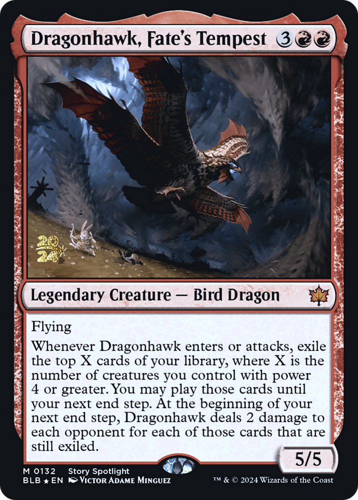 Dragonhawk, Fate's Tempest (PRE-132) - Bloomburrow Promos Foil