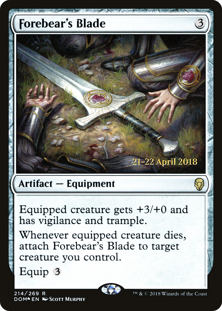 Forebear's Blade (PRE-214) - Dominaria Promos Foil