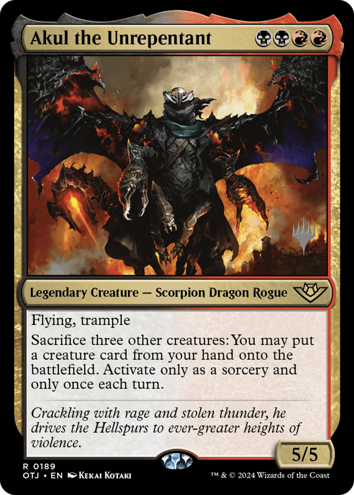 Akul the Unrepentant (PPOTJ-189) - Outlaws of Thunder Junction Promos Foil