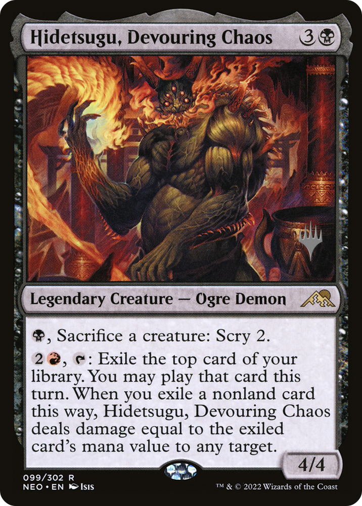 Hidetsugu, Devouring Chaos (PPNEO-99P) - Kamigawa: Neon Dynasty Promos Foil