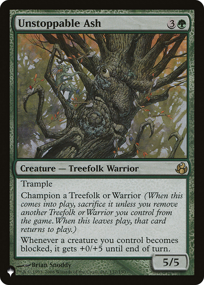 Unstoppable Ash (LIST-MOR-137) - The List